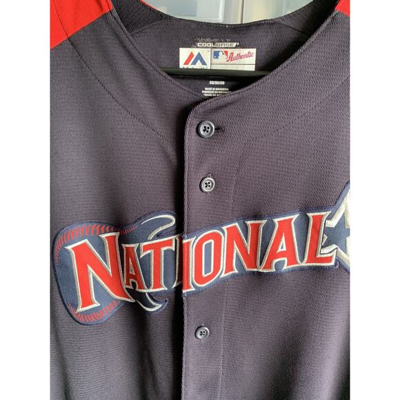 2019 MLB All Star Game Majestic National League Baseball Sleeveless Jersey Sz 50 - Picture 3 of 11